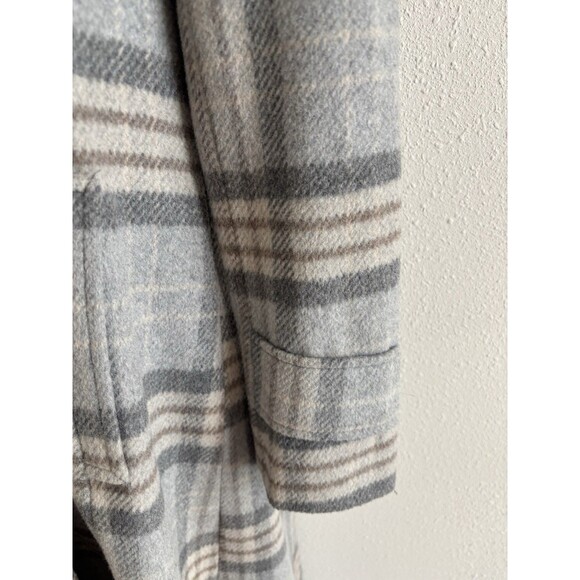 Ralph Lauren Womens Size 0 Double-Breasted Long COAT Wool Tartan A-Line Trench - Picture 5 of 9